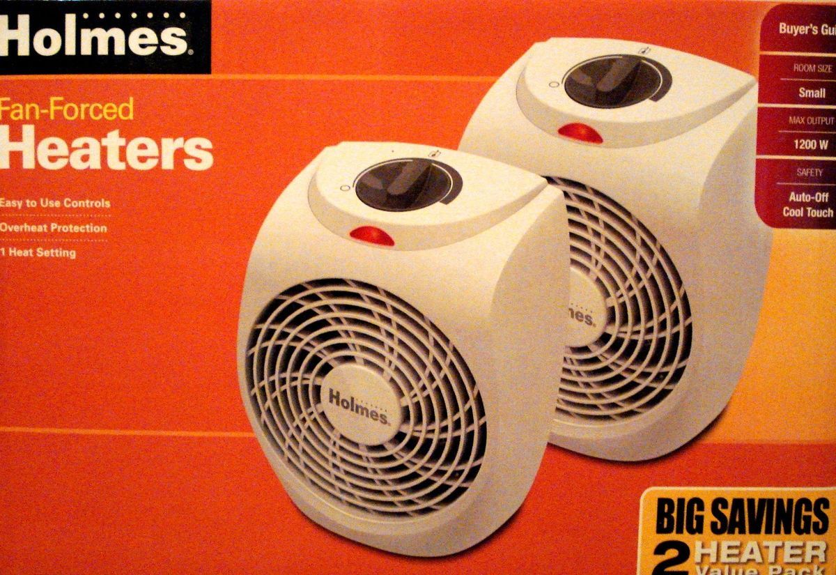 Holmes Fan Forced Heaters VALUE Pack 2 Heaters Compact Heater 1200