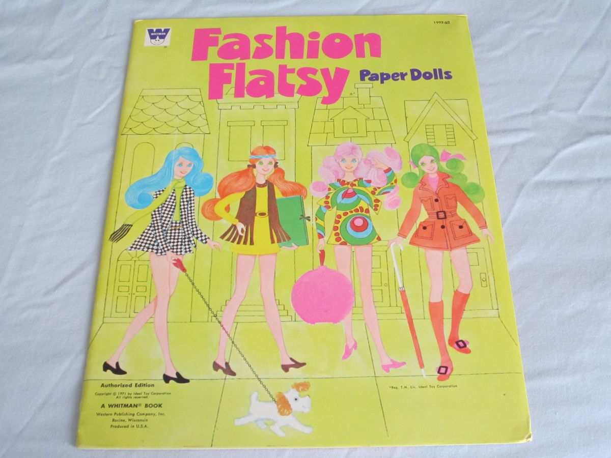 Fashion Flatsy Paper Dolls Complete and Un Cut