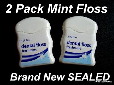 Set of 2 Box Waxed Mint Flavored Dental Floss Teeth Flossing 2X 164