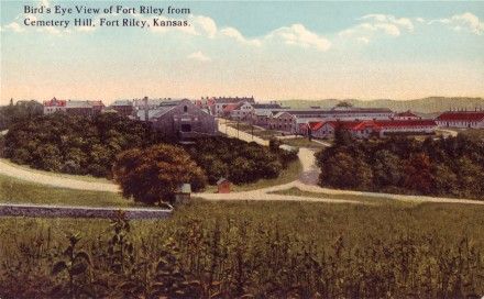 Birdseye of ft Riley from Cemetery Hill ft Riley KS