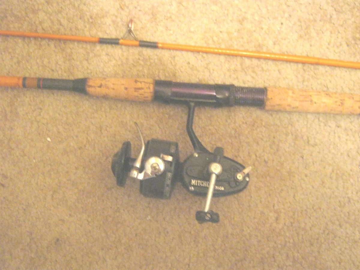 Mitchell 300A Reel Daiwa 7 ft Rod Vintage