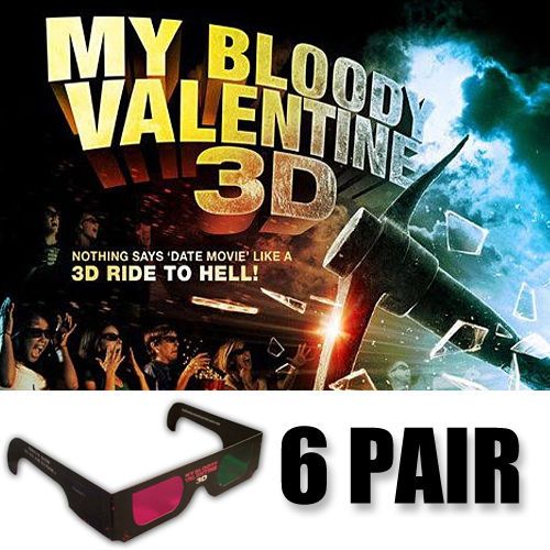 My Bloody Valentine Official 3D Glasses for DVD 6 Pair