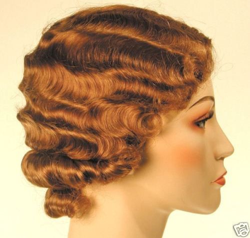 Costume Wig 1930s Finger Wave Fluff Halloween Theatre