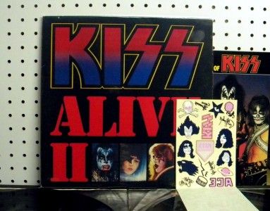 Kiss Alive II 1977 Vinyl 2 LP VG EX NBLP 7076 Includes Tattoos Booklet