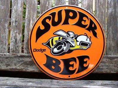 Dodge Super Bee Emblem Logo Vintage Look Man Cave Sign Metal Home