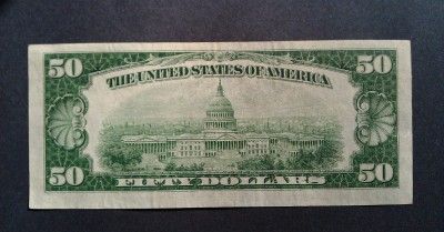 1934B $50 Minneapolis Vinson FRN RARE 377K Printed Almost