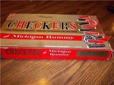 Vintage Checkers Lot 1939 Black Cat Michigan Rummy BD