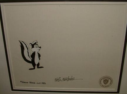 Friz Freleng Signed Production Cel 1983 Pepe Le Pew