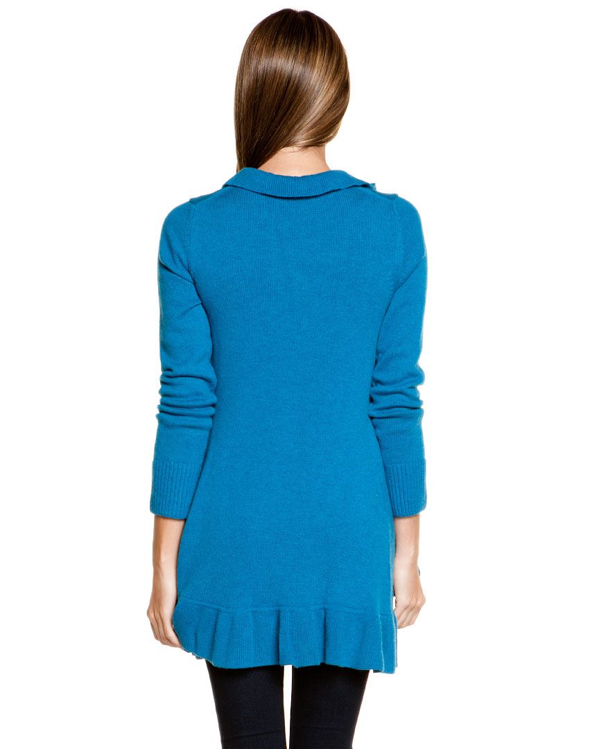 forte neptune cashmere long ruffle open cardigan $ 462 00