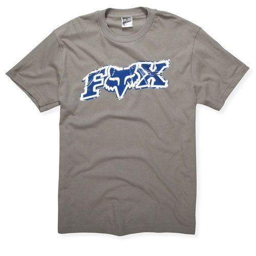 Fox Racing Up Against Tee T Shirt Gray Blue Large LG