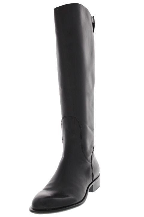 Franco Sarto NEW Rider Black Leather Block Heel Riding Knee High Boots