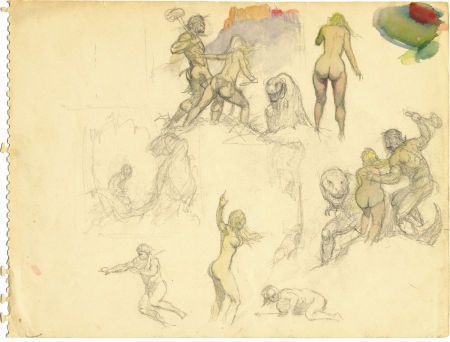 FRANK FRAZETTA original VAMPIRELLA 5 cover prelim color artwork