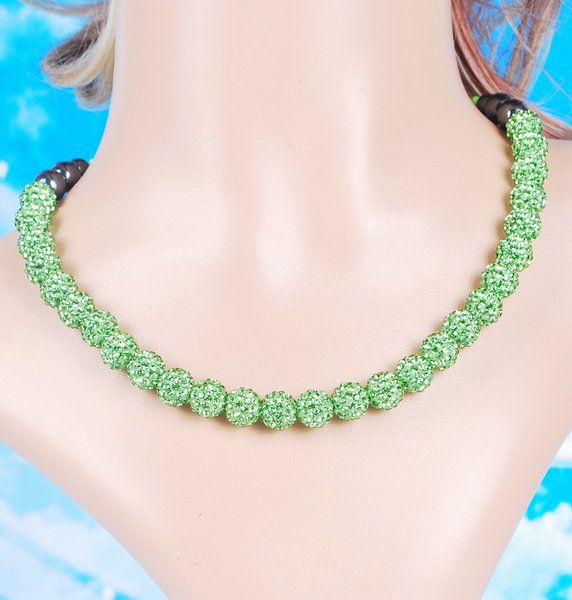  Ball Bead Braid Friendship Chain Necklace Party Proms