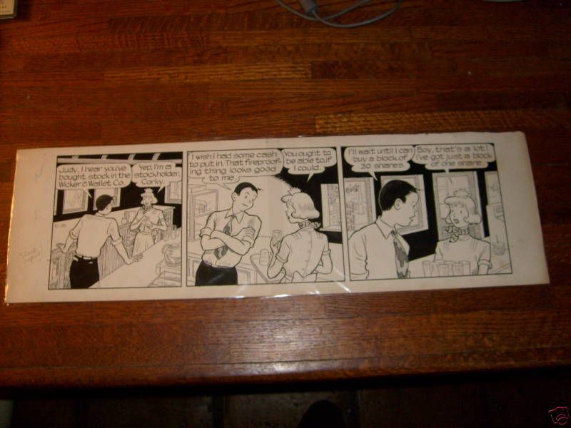 Gasoline Alley Frank King Original Comic Strip Art