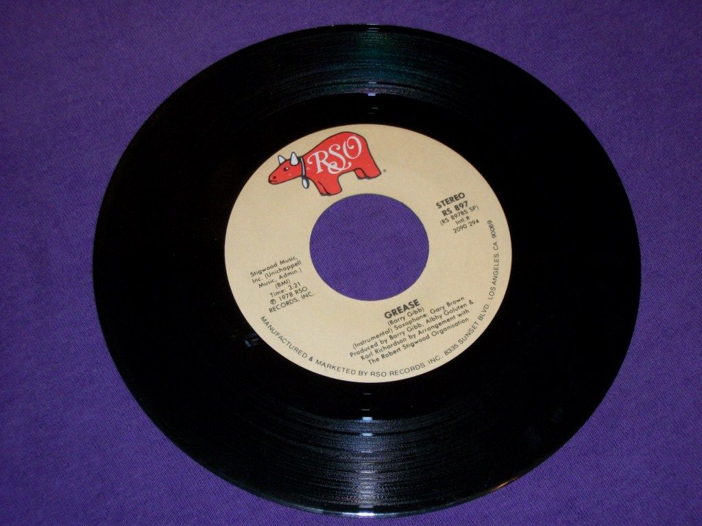 Frankie Valli   Grease RSO RS 897 Rare 7 Vinyl 45 RPM Record