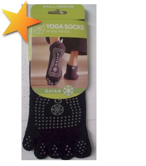 Gaiam Yoga Toe Socks – Small Medium Men Women WA40399