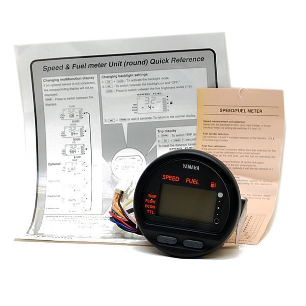  6Y5 2818R 50 BK Digital Boat Speedometer Fuel Meter Gauge