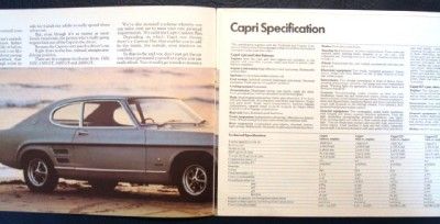 ford capri car sales brochure 1969