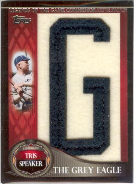 2009 Topps Tris Speaker Letter G Patch Indians 14 50