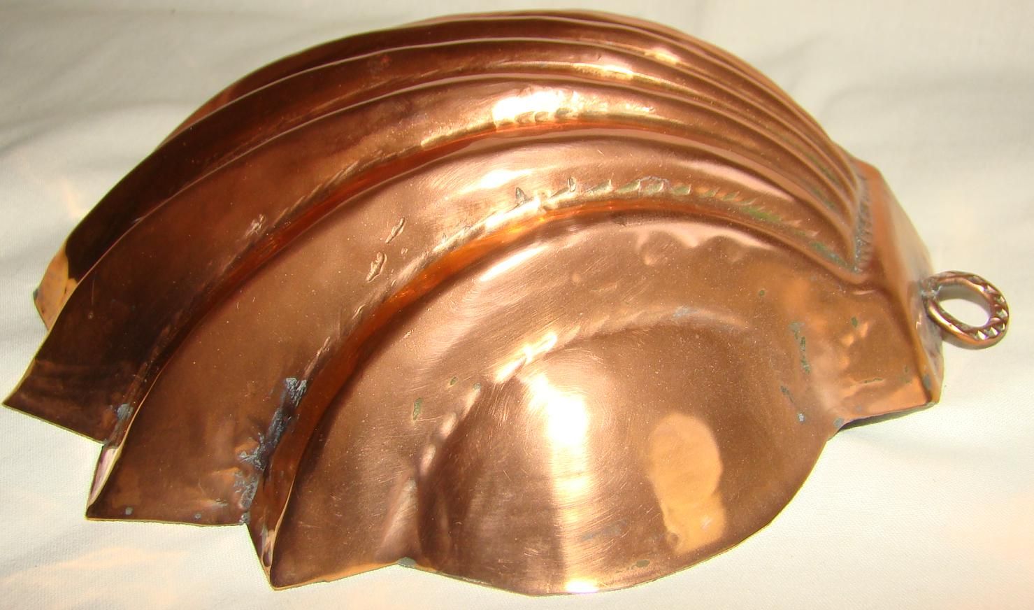 French Copper Mold in Form of Shell Hammered