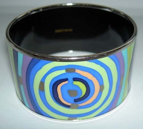 Authentic Frey Wille HUNDERTWASSER DIVA Enamel Bangle SPIRAL LIFE