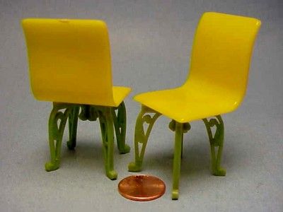 PLASCO PATIO SET CHAISE LOUNGE CHAIR DOLLHOUSE TOY ++ VTG FITS RENWAL