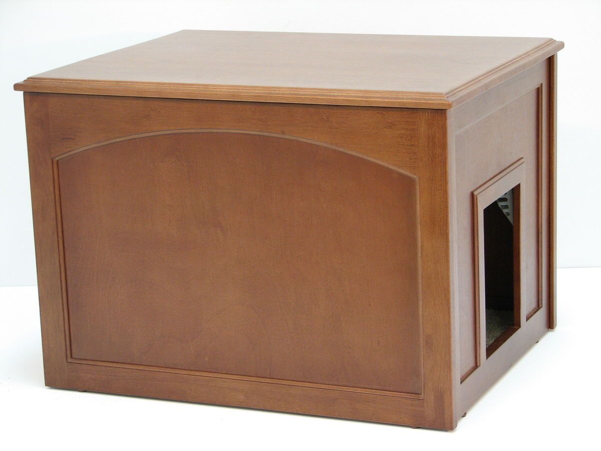 CAT LITTER BOX CABINET NEW LITTER BOX PET FURNITURE IN MAHOGANY