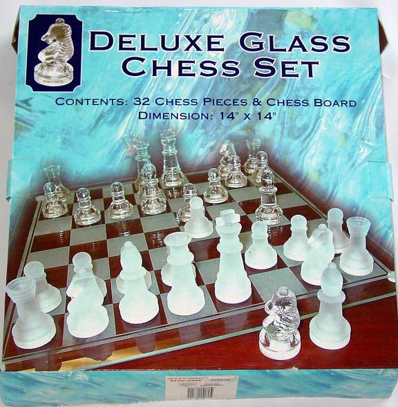 Garry Kasparov Autographed Glass Chess Set UACC RD COA