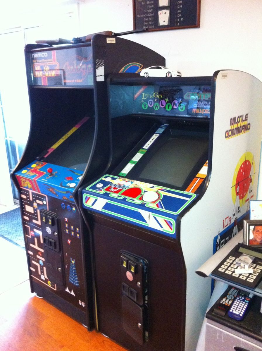 Ms Pac Man Galaga Arcade Game Lets Go Bowling Missile Command