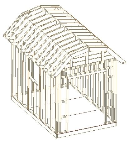 8x12 Gambrel Utility Shed 26 Garden Wood Barn Plans