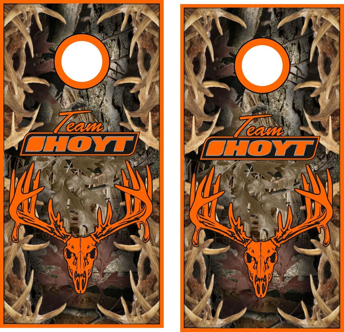 Hoyt 2 Camo Cornhole Bag Toss Game Sticker Set