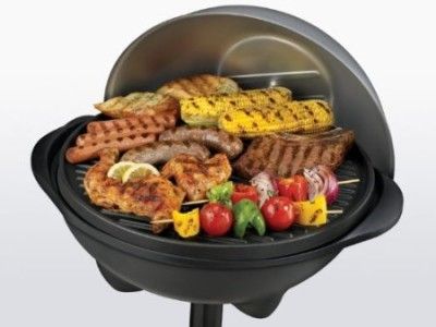 George Foreman GGR50B Indoor / Outdoor Grill 17 Inch Diameter New