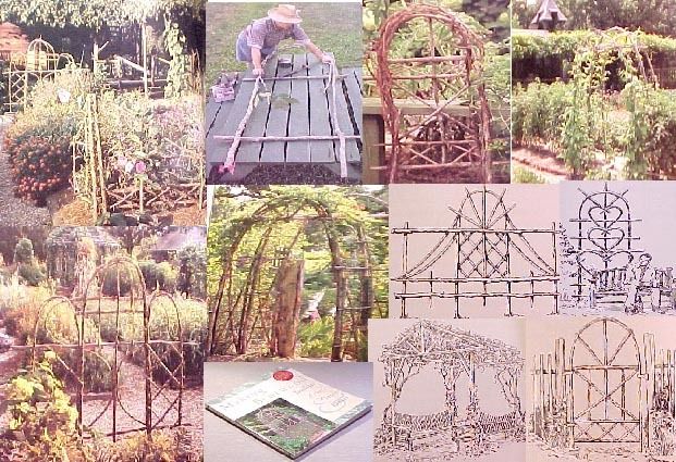  Wood Trellis Arbor Gate Fence Building Home Green Work Rustic Garden