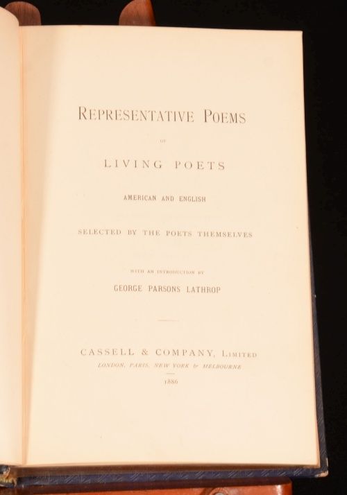  Poems of Living Poets Lathrop Rossetti Mackay Arnold