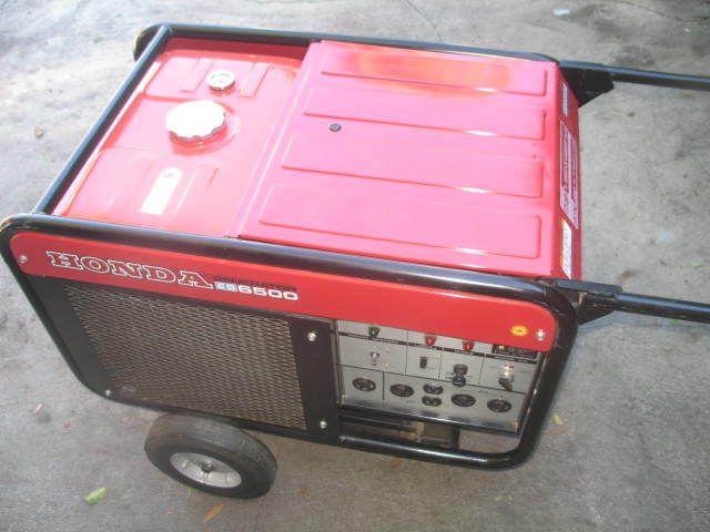 Honda Portable Generator es6500 Key Start Very Low Hours Excellent