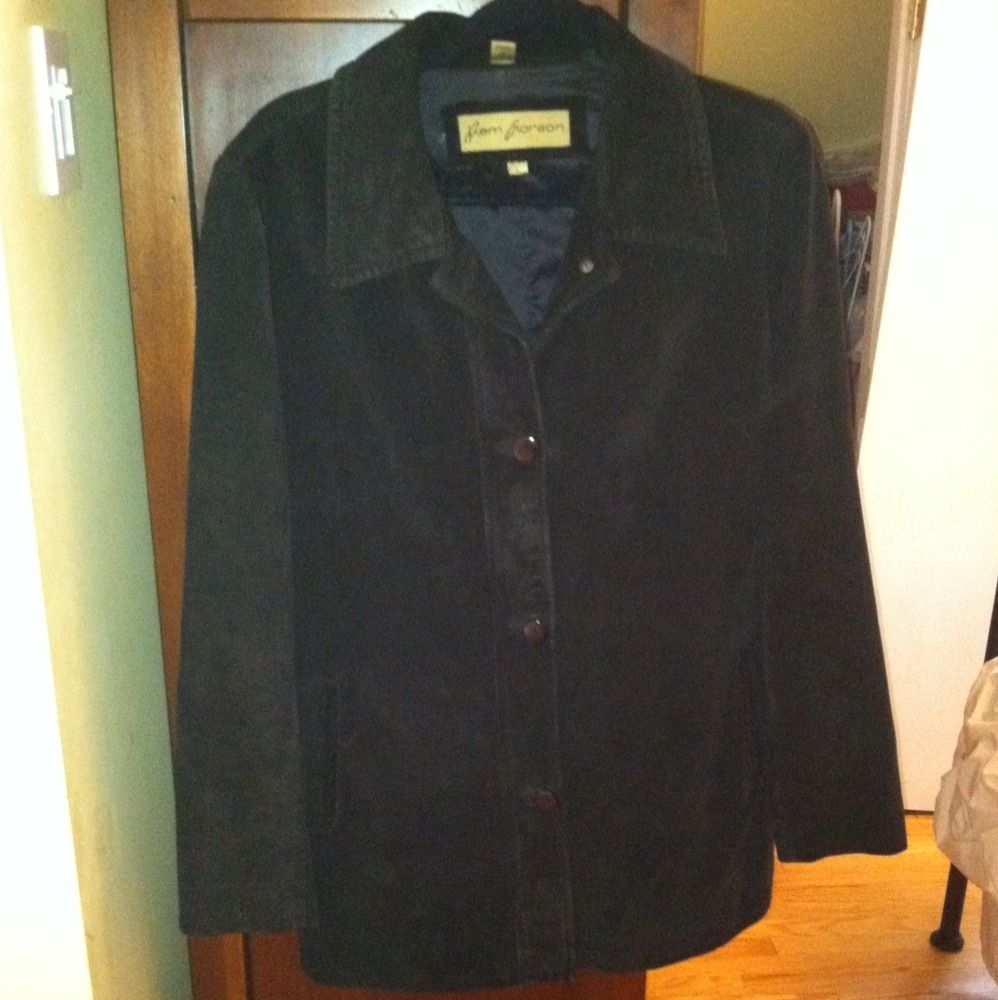 REM Garson Black Suede Jacket in Sz L