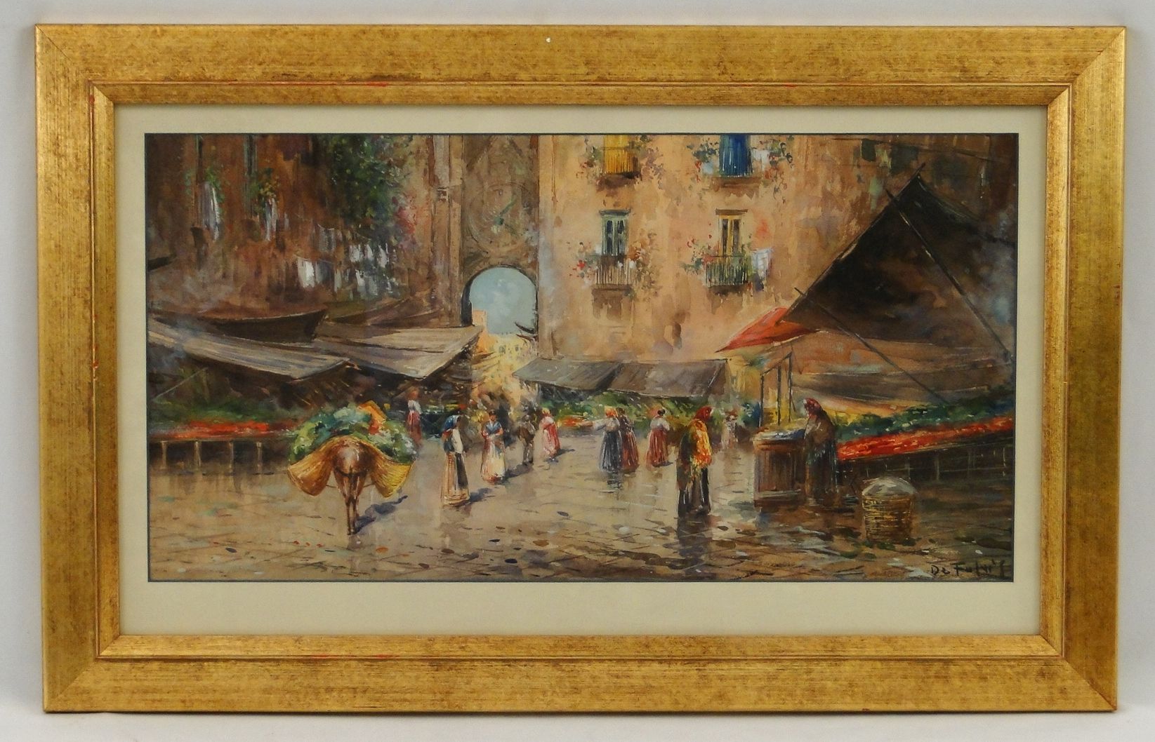 Fulvio Tessitore de Fulvis Italian Artist Impressionist Market w C