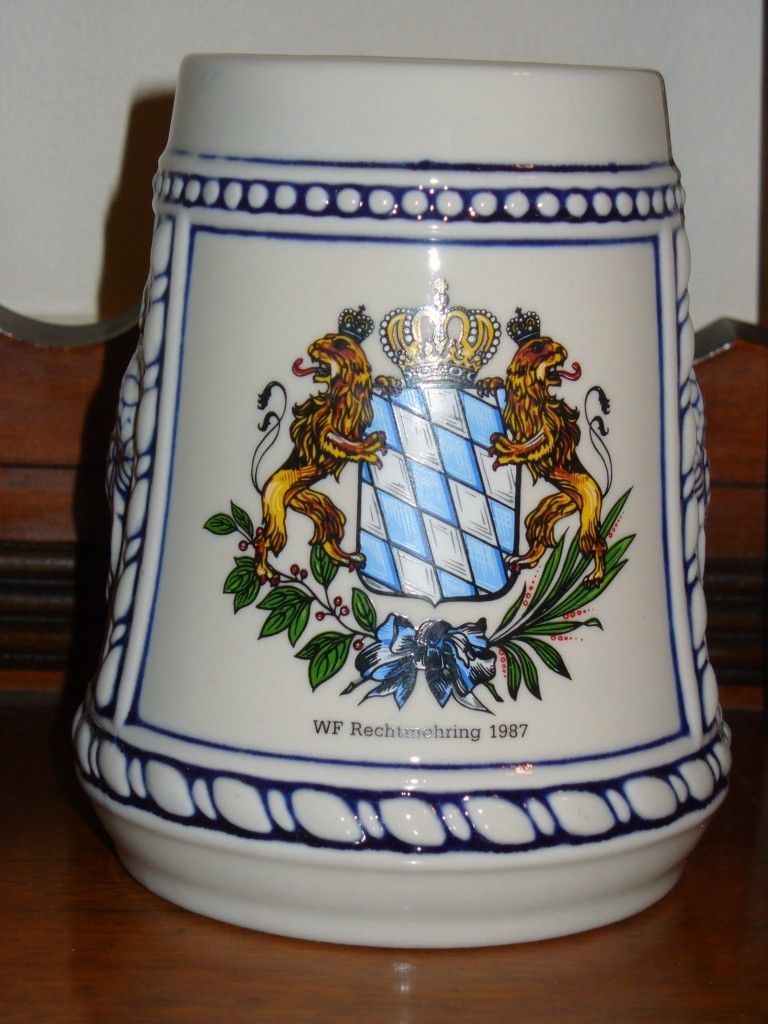 German Beer Stein WF Rechtmehring 1987