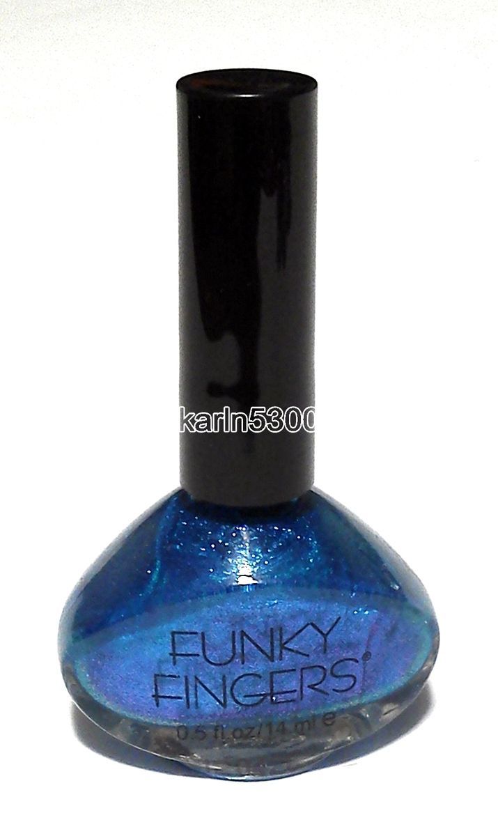 Blue Iridescent Nail Polish Mirror Mirror Funky Fingers New SEALED