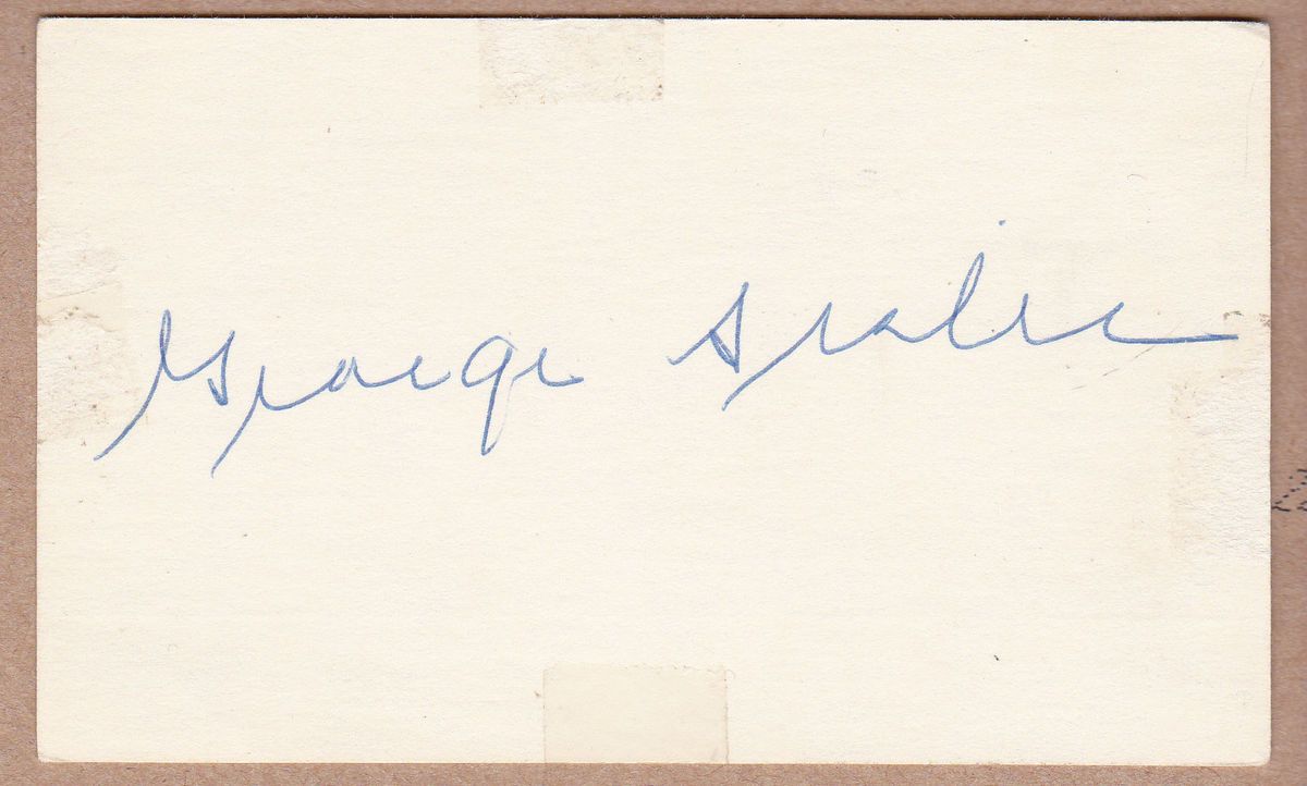 George Sisler Autographed 3x5 Hall of Fame Died 1973