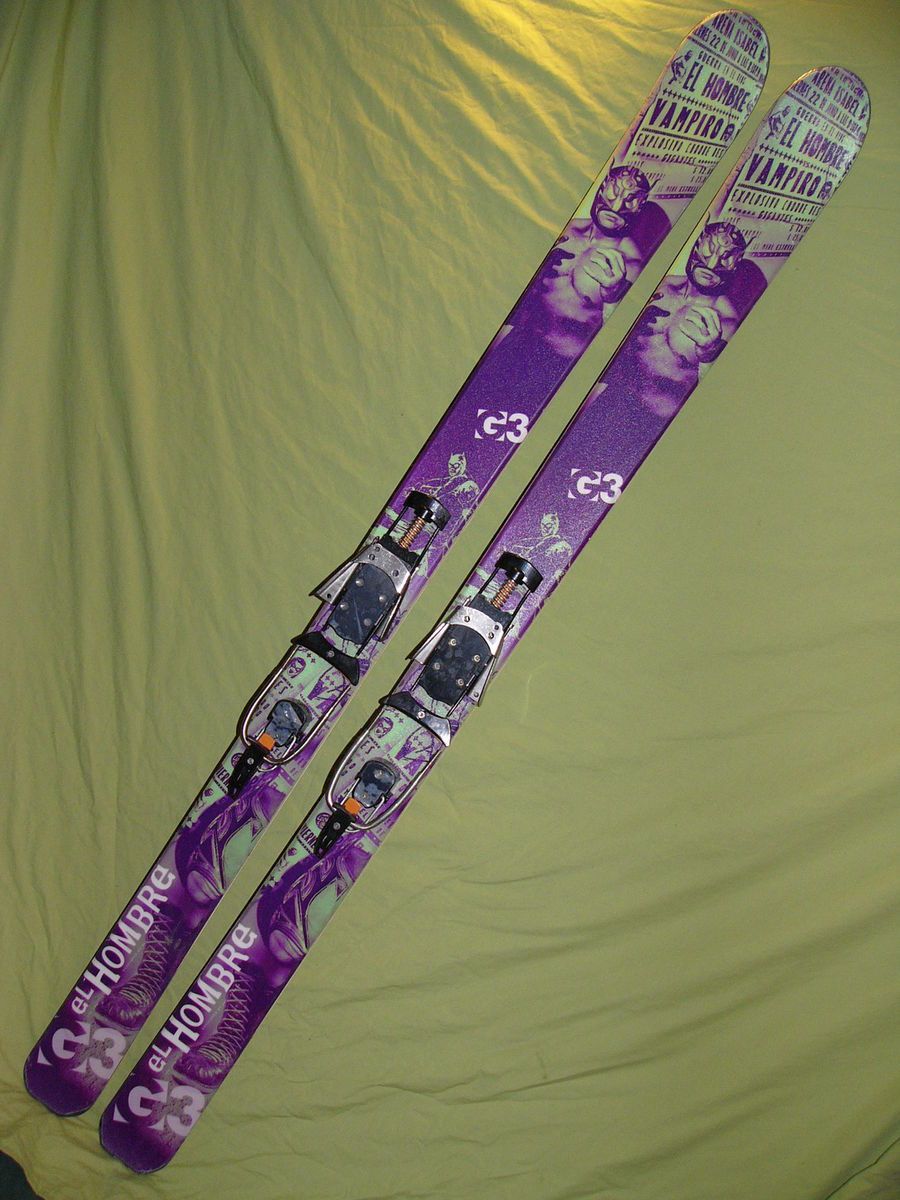 G3 El Hombre Fat Powder Telemark Tele Skis w/ 22 Designs Hammerhead