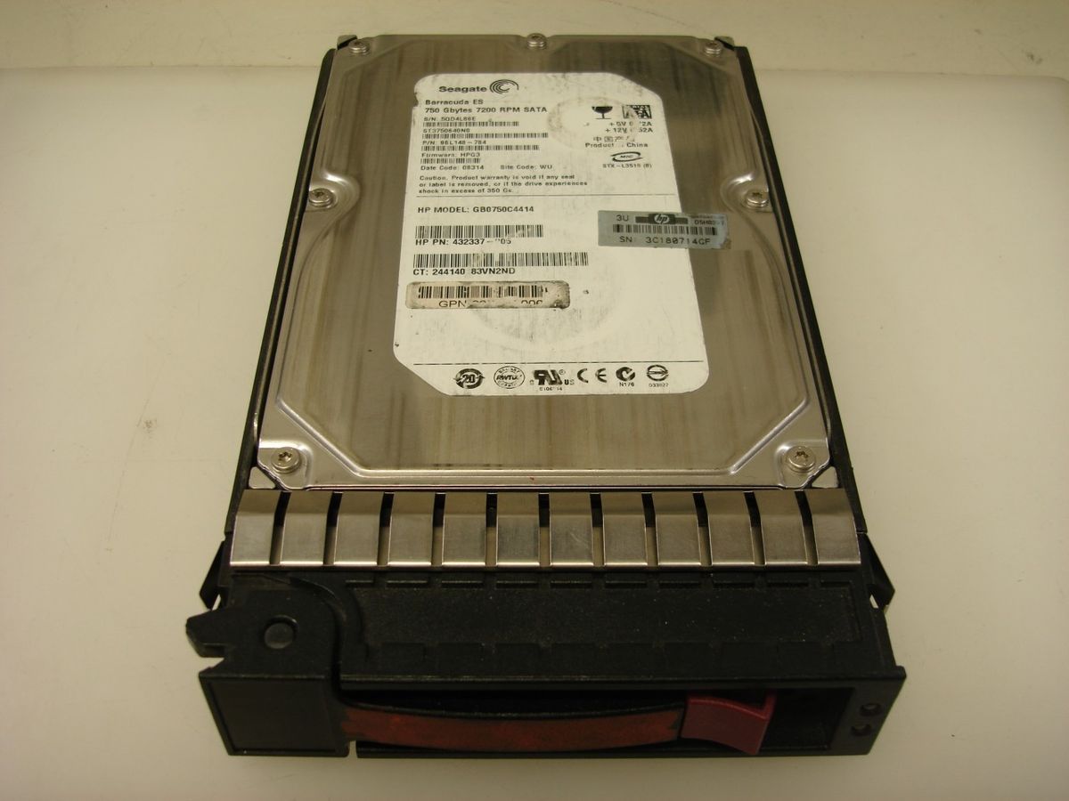 Seagate Barracuda GB0750C4414 432337 005 750GB 7200RPM SATA Drive w