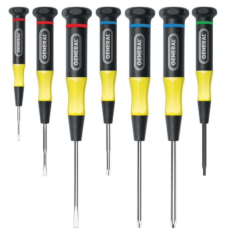 GENERAL TOOLS 7 Pc Assorted Precision Screwdriver Set, Phillips