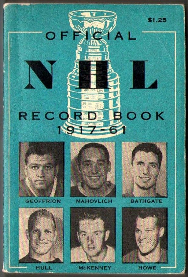  National Hockey League Record Book Hull Geoffrion Howe Cover