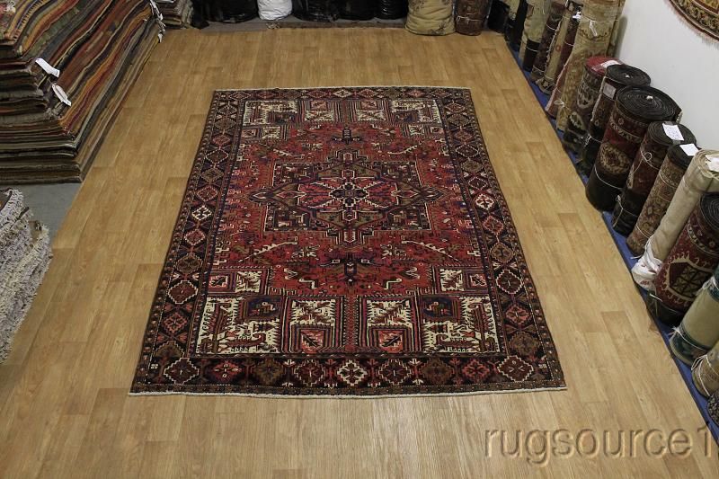 EXCELLENT GEOMETRIC 8X12 HERIZ PERSIAN ORIENTAL AREA RUG WOOL CARPET