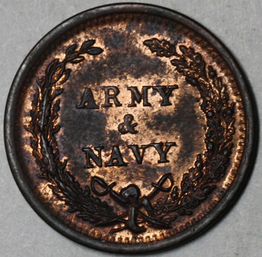 high grade general george b mcclellan civil war token with army navy
