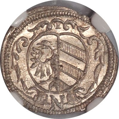 1678 N Germany Nurnberg 1 Silver Kreuzer NGC MS 64