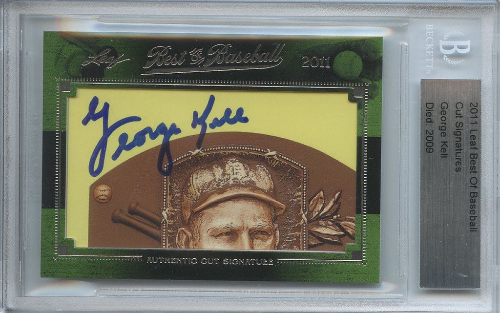 George Kell 2011 Leaf Best of Baseball Cut Auto Autograph