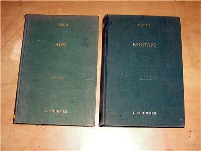 Vocal Opera Scores Lot Aida Falstaff Sheet Music