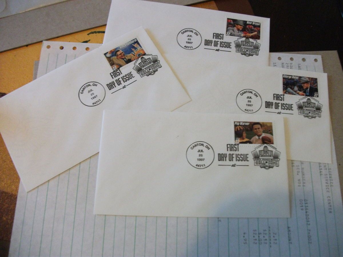   ISSUE STAMPS PAUL BEAR BRYANT vince lombardi POP WARNER george halas